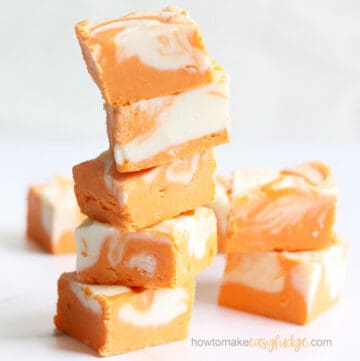 orange and vanilla creamsicle fudge