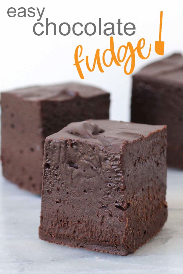 chocolate fudge made with 2-ingredients in the microwave or on the stove
