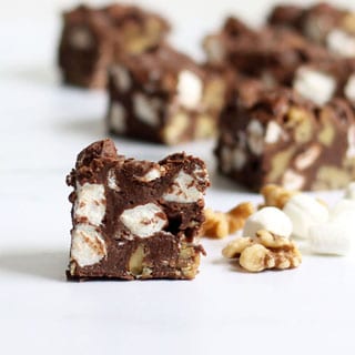 featured image for rocky road fudge