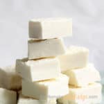featured image for easy, microwave, 2-ingredient white chocolate fudge recipe