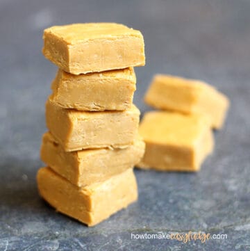 Harry Potter butterbeer fudge with butterscotch and rum extract
