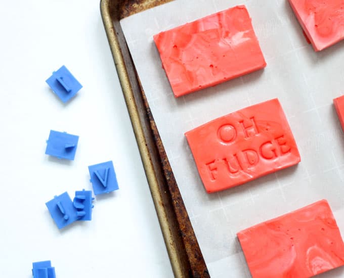 A Christmas Story Fudge -- how to use stamps 