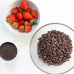 ingredients for chocolate covered strawberry fudge