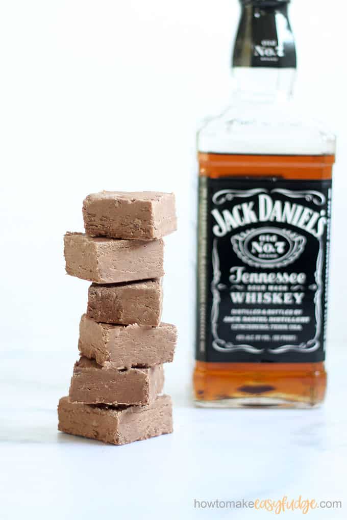 stacked Jack Daniels fudge 