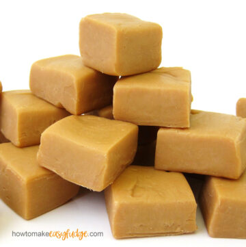 Butterscotch fudge squares stacked