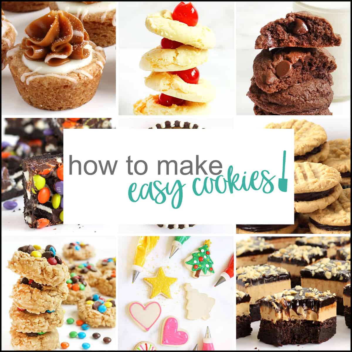 How to make Easy Cookies collage of cooked images
